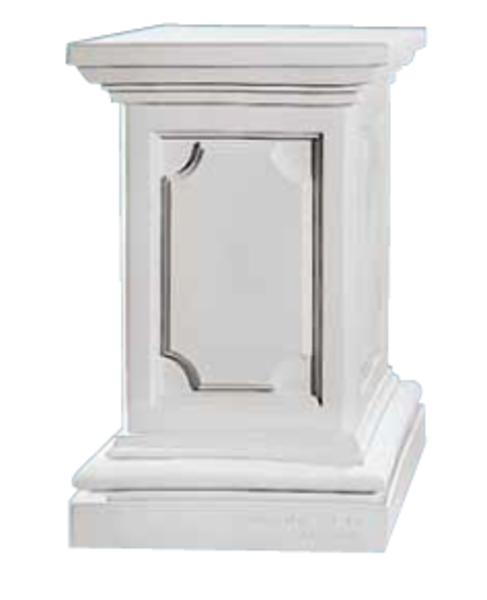 Carrara Marble Square Pedestal Made in Italy Sculpture 28" Tall